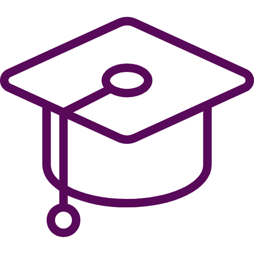 An icon of a graduation cap.