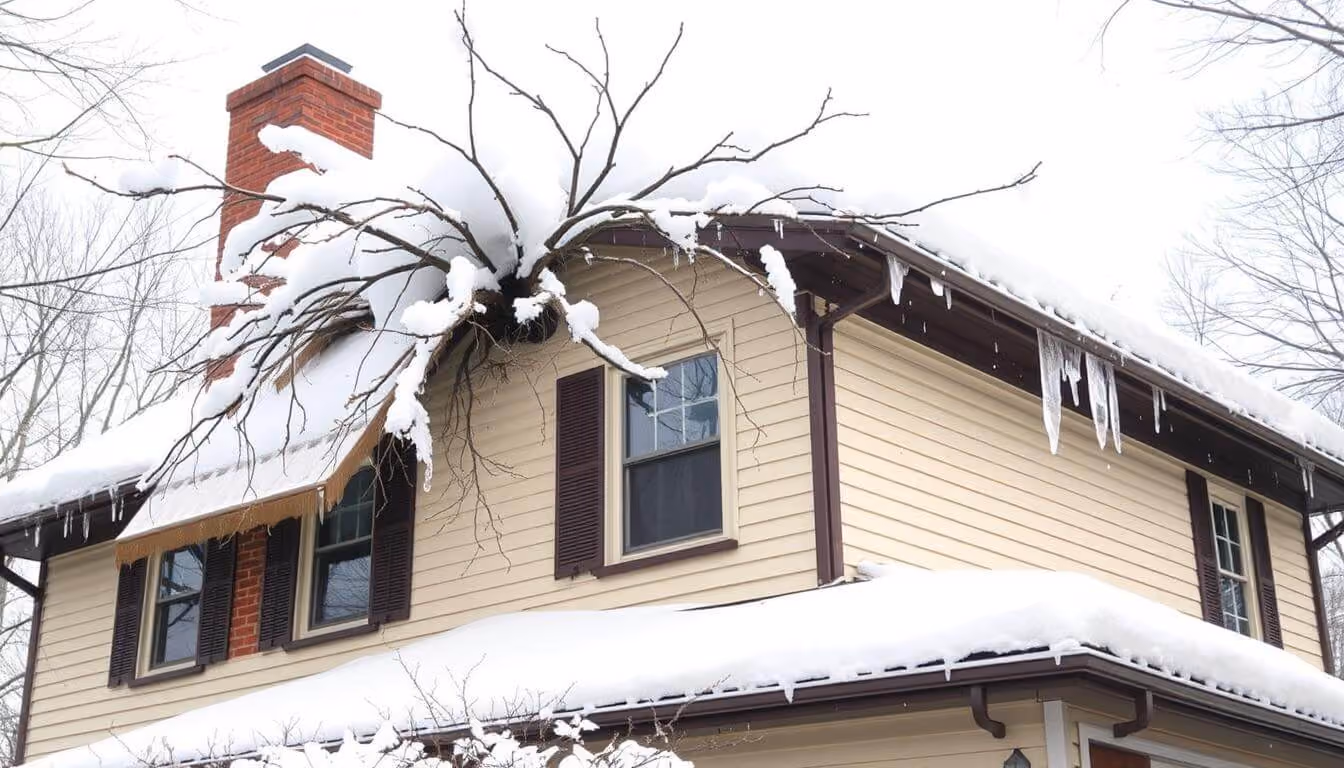 New York home damaged by winter storm showing importance of proper insurance coverage