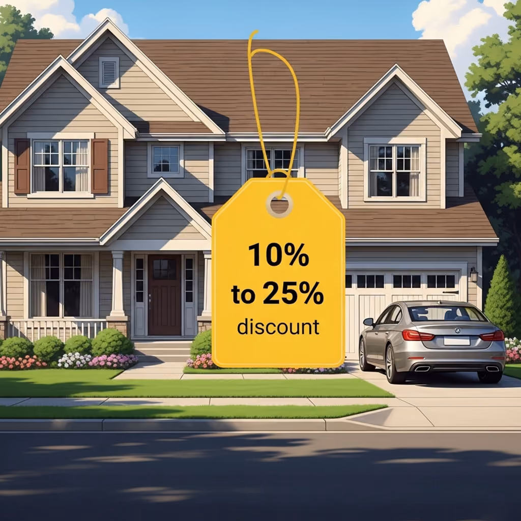house and car insurance discount - bundle policies concept image