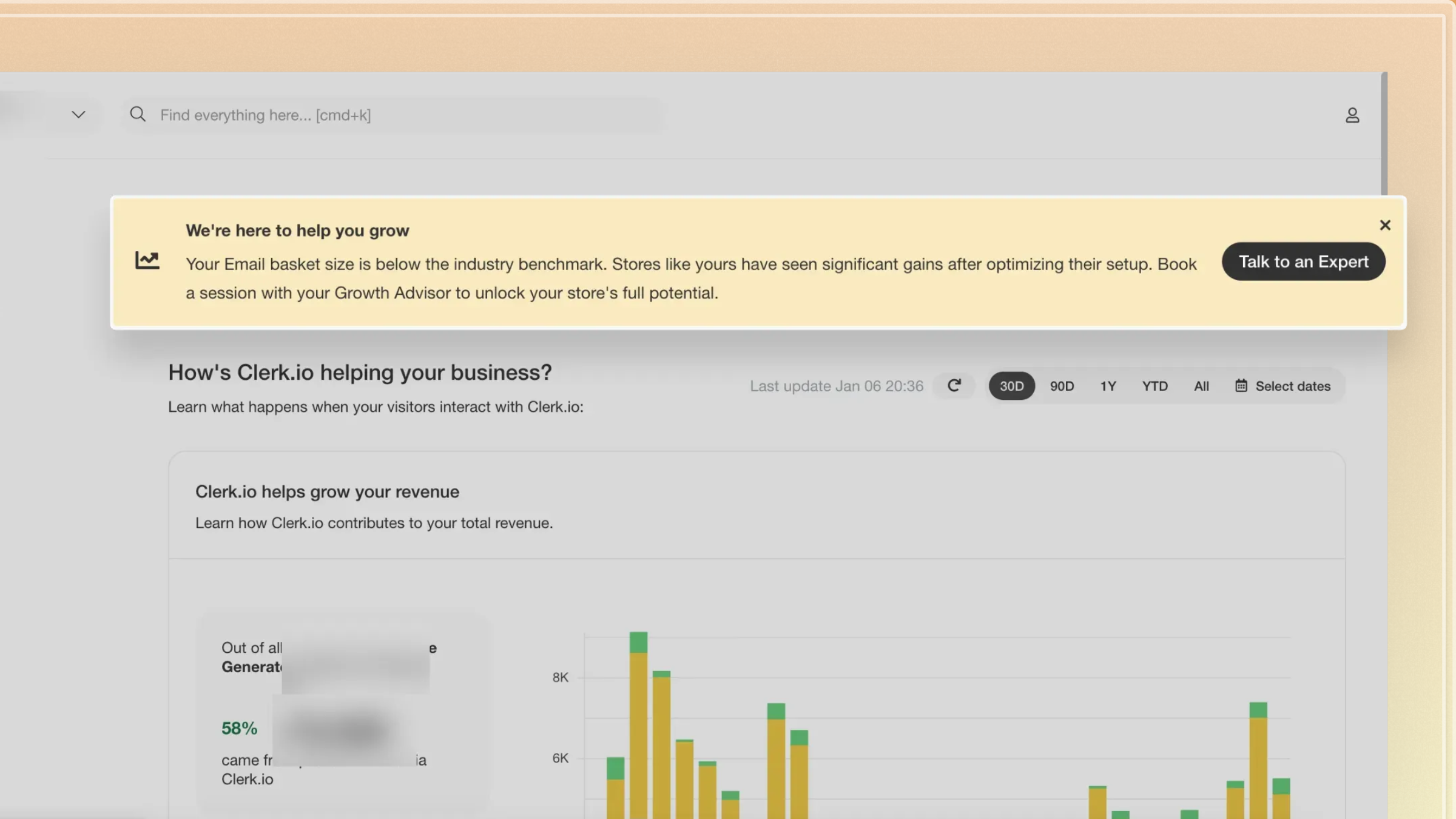 Proactive Support, Built Into Your Clerk.io Dashboard