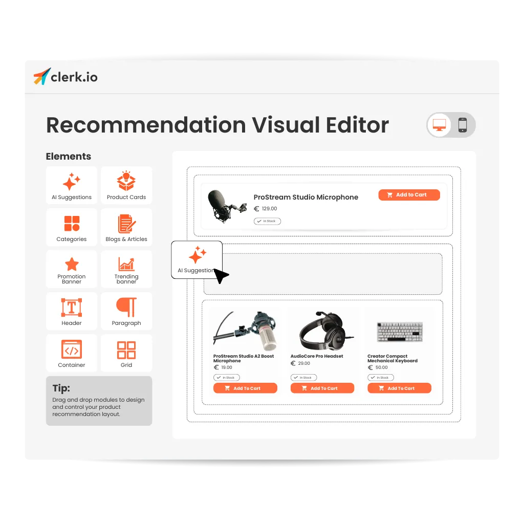 Design Product Recommendations Easily with a Visual Editor