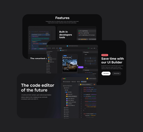 Sections - Darkweb X Webflow Template