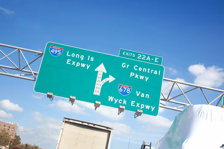 Highway Sign To Long Island - best ny auto insurance concept