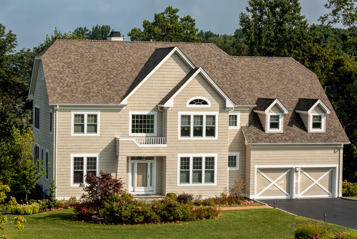 Luxury House in the Suburbs - homeowners insurance in ny concept