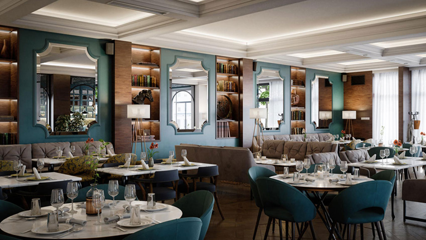 empty restaurant interior - restaurant insurance
