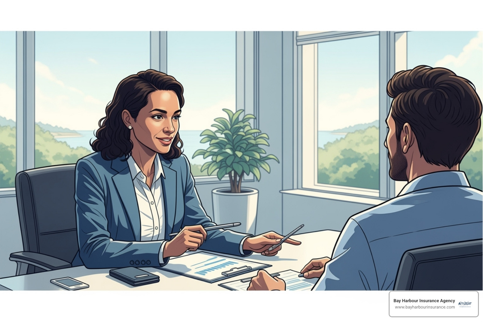 Professional consultant advising client in modern Long Island office - Consultant professional liability