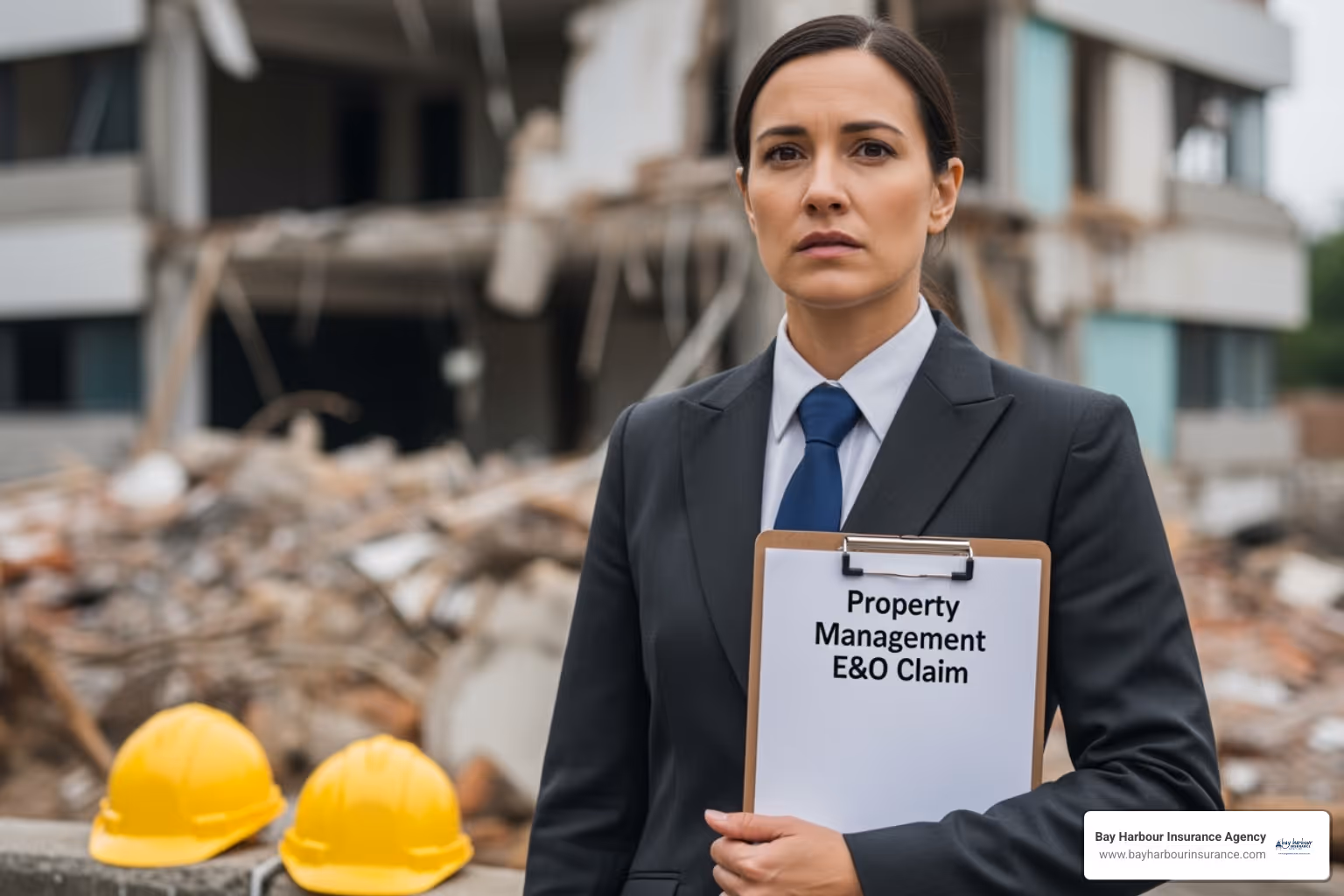 magnifying glass over an insurance policy document - Property manager E&O