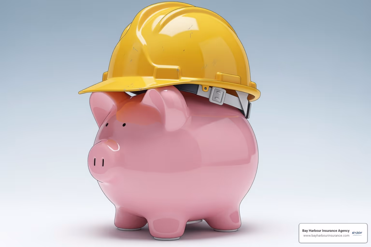 piggy bank with a hard hat on it - cost of errors and omissions insurance for engineers