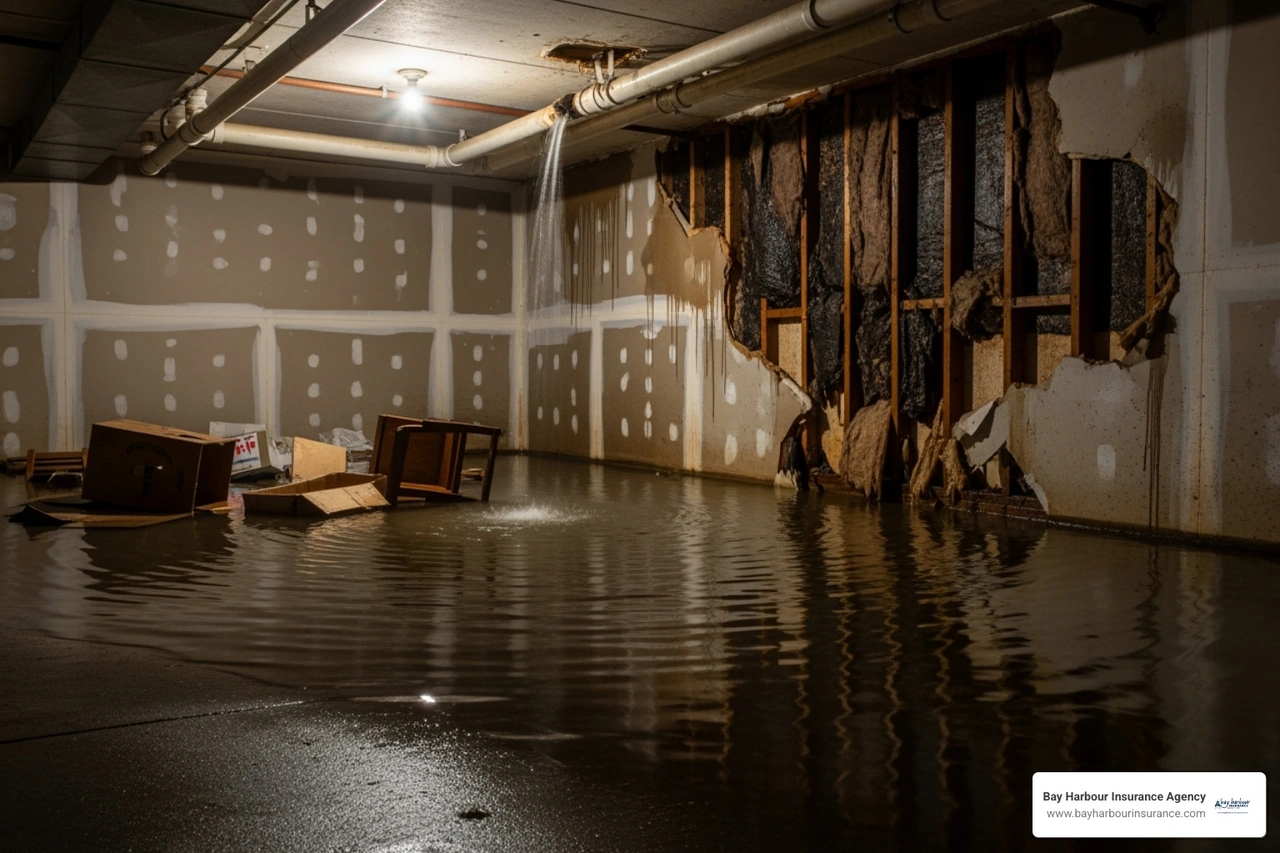 Water damage from a burst pipe in a basement - does homeowners insurance cover mold Water damage from a burst pipe in a basement - does homeowners insurance cover mold