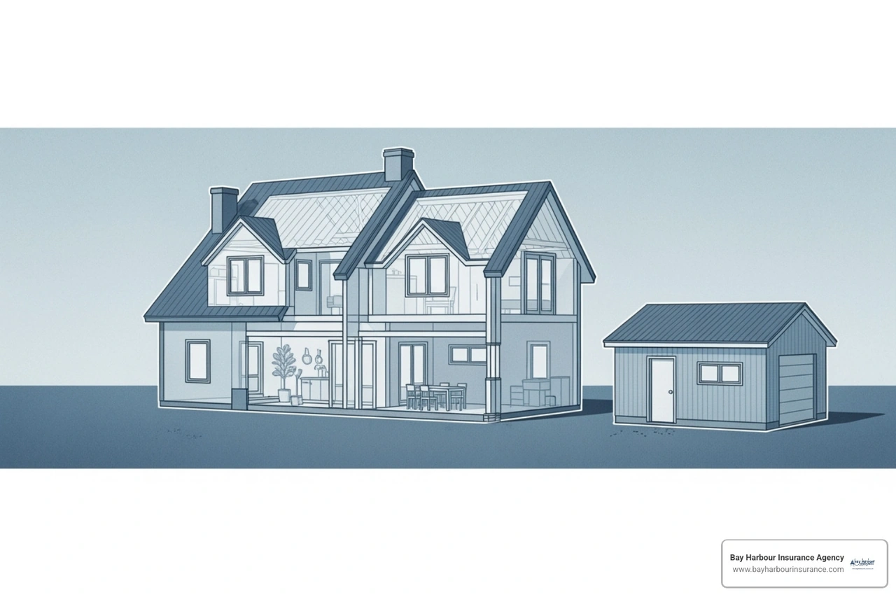 diagram showing the different parts of a home covered by insurance - does homeowners insurance cover fire diagram showing the different parts of a home covered by insurance - does homeowners insurance cover fire