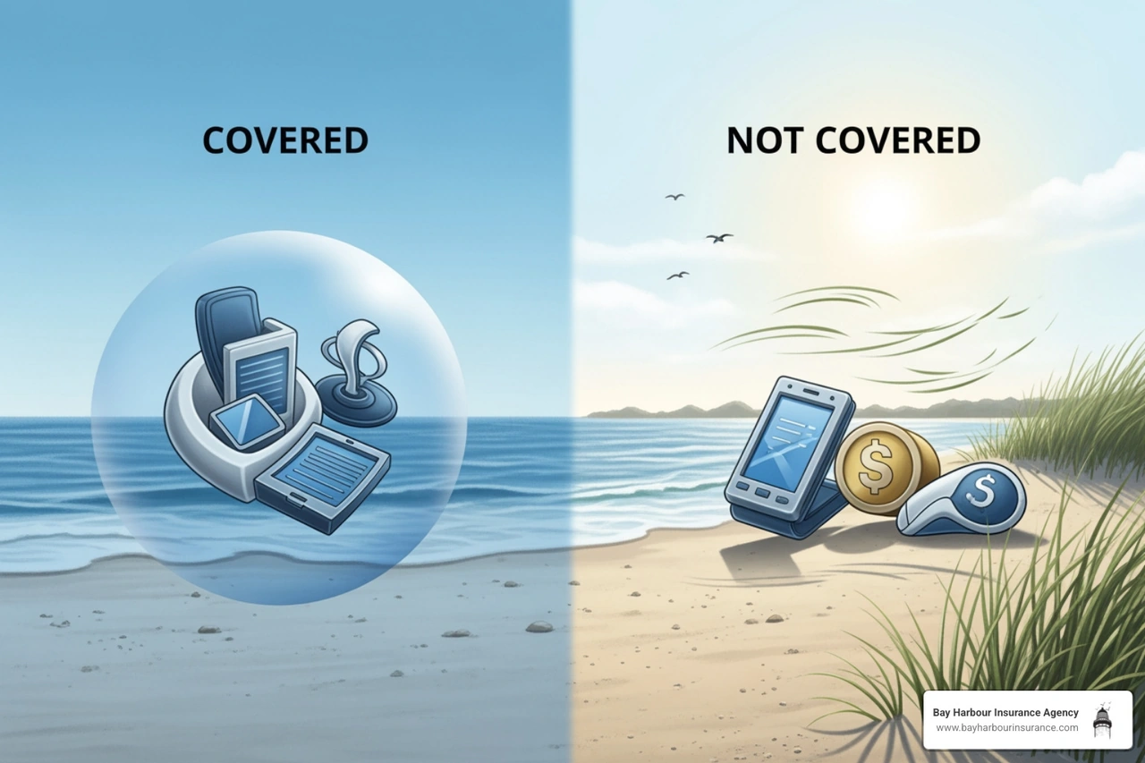 checklist showing covered vs. not covered items - Professional liability definition checklist showing covered vs. not covered items - Professional liability definition