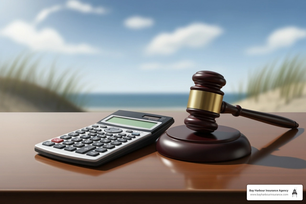 calculator and a gavel - Business Insurance calculator and a gavel - Business Insurance