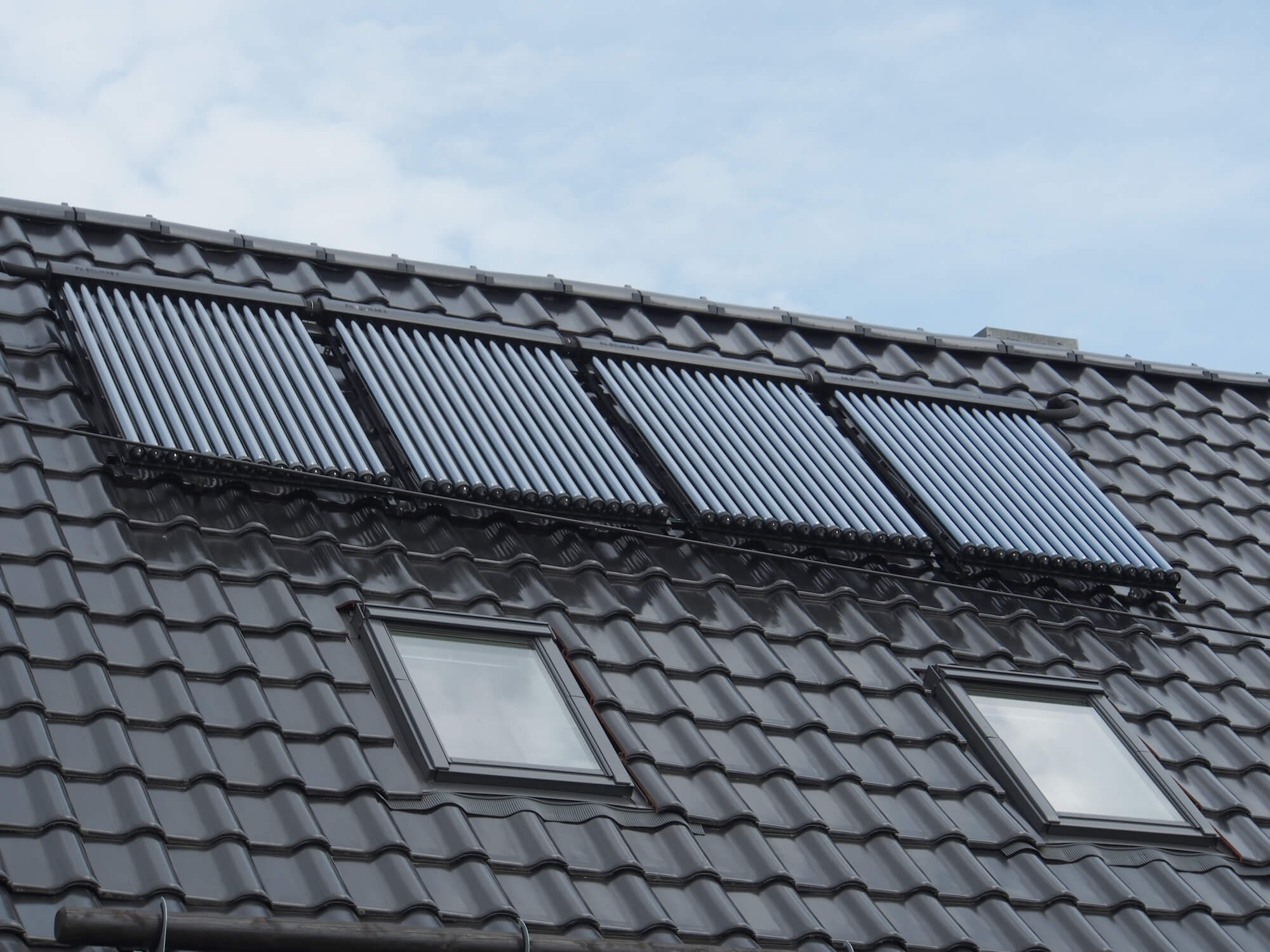 Solarthermie-Anlage auf dem Dach