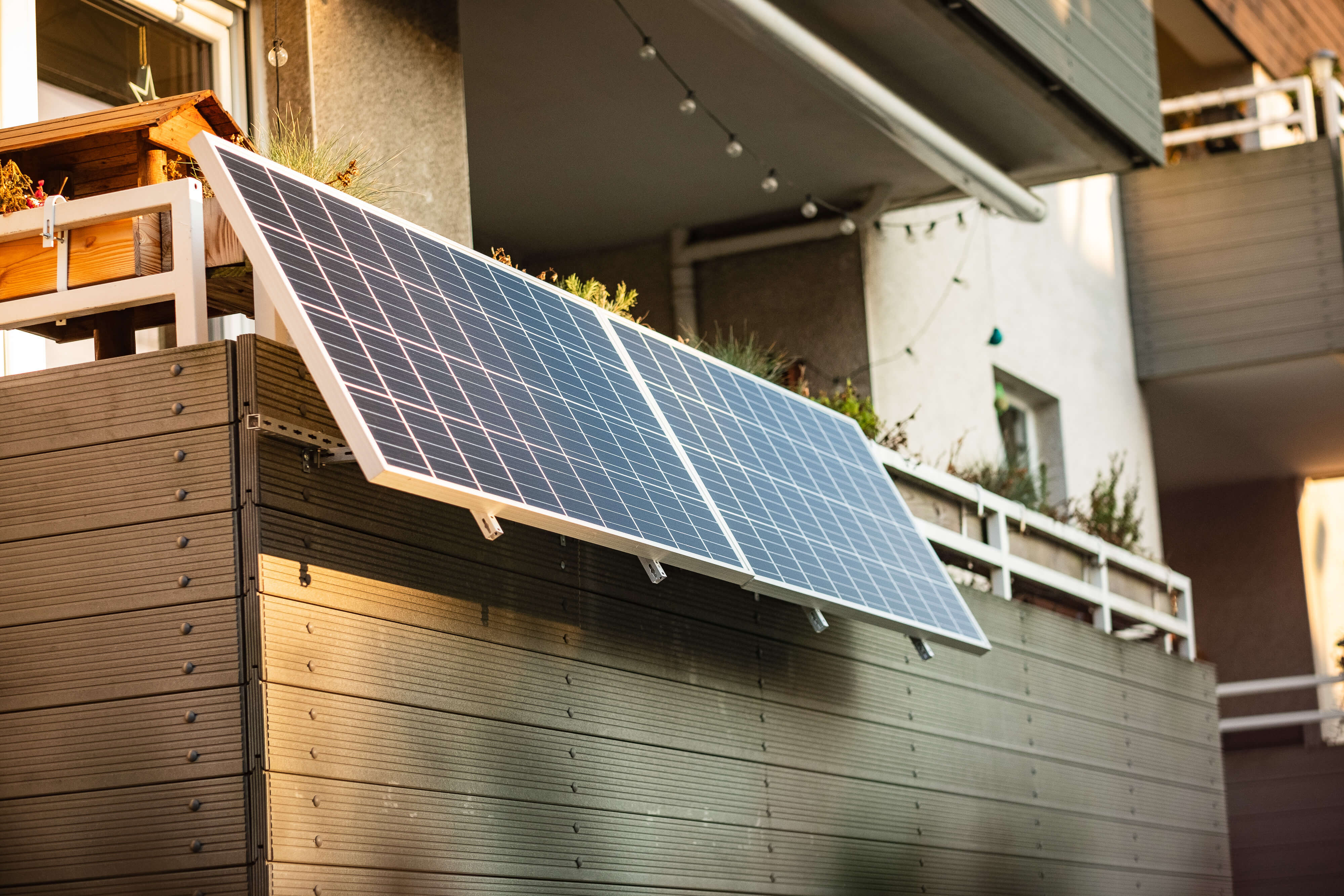Balkon-Solaranlage