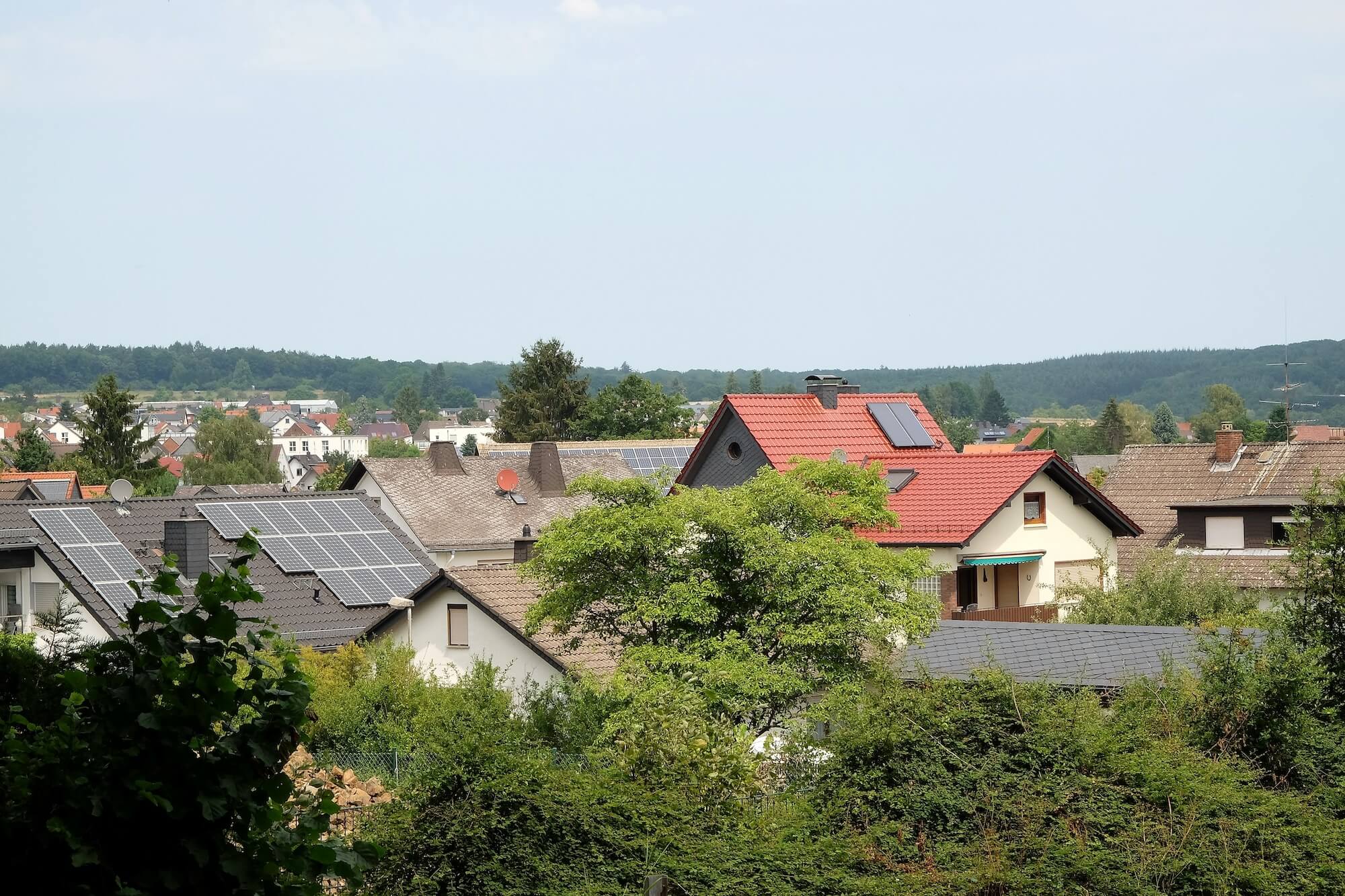 Dächer mit Photovoltaik in Hessen