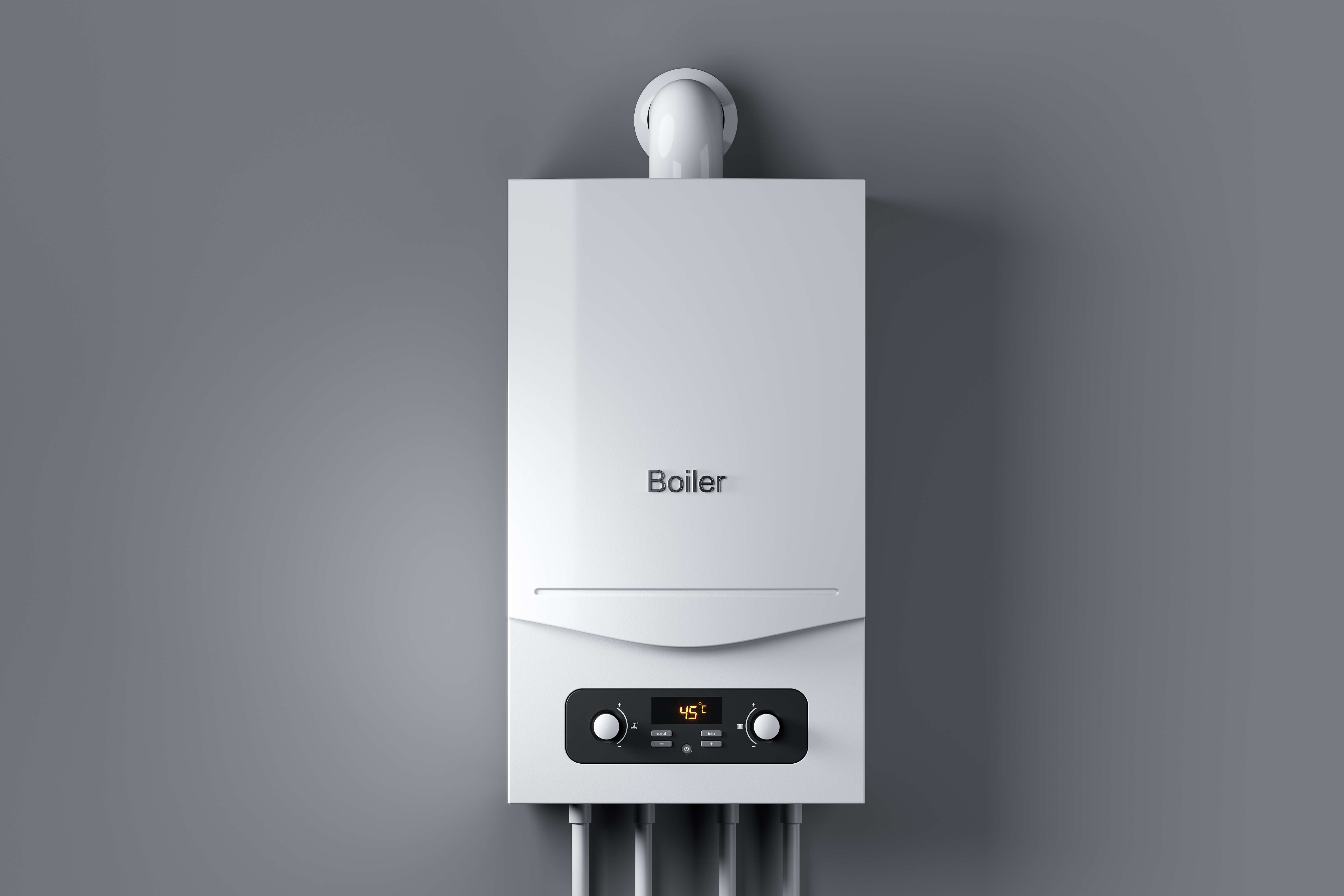 Foto vom Boiler einer Gasheizung.