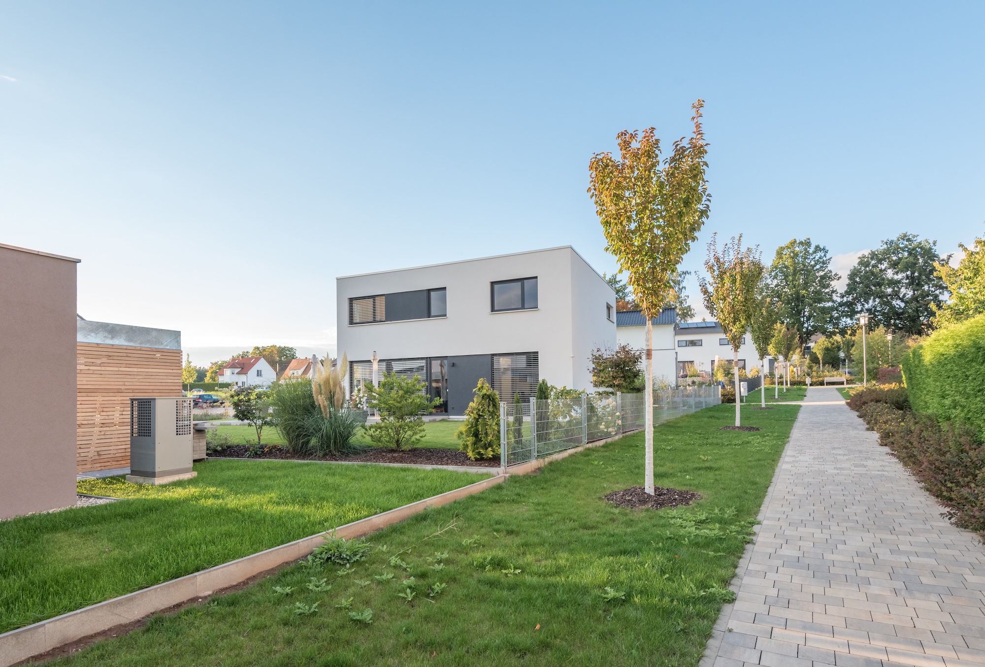 Wärmepumpe am Haus
