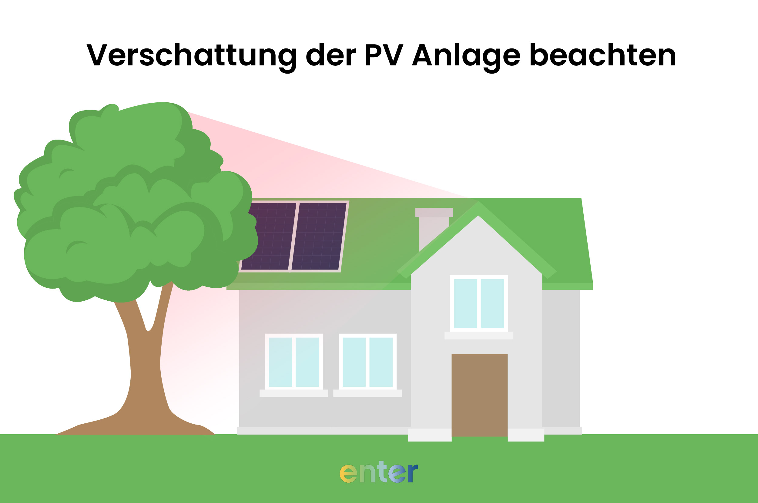 Photovoltaik-Fehler: Verschattung der PV-Anlage nicht beachten