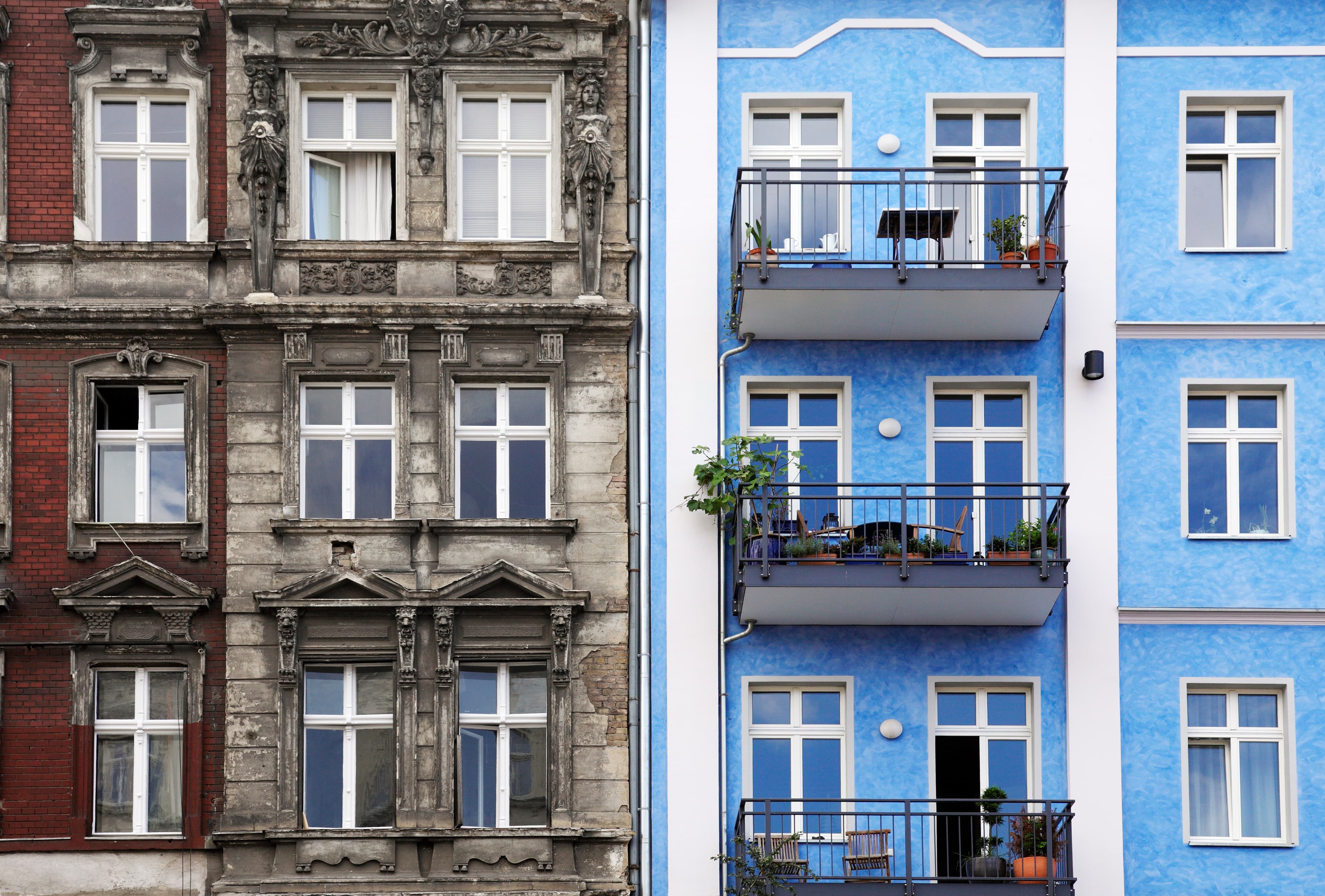 Förderung für Denkmalgeschützte Gebäude: alte Fassade