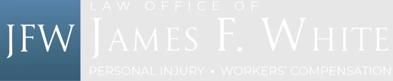 Logo for the Law Office of James F. White. Personal Injury - Workers' Compensation.
