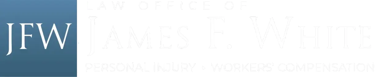 Logo for the Law Office of James F. White. Personal Injury - Workers' Compensation.