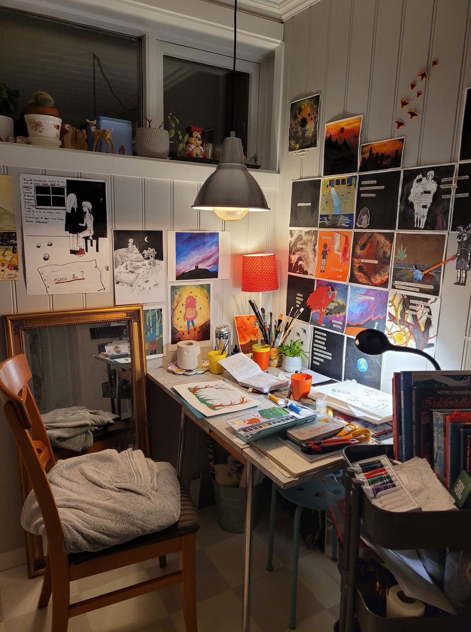 A messy workspace