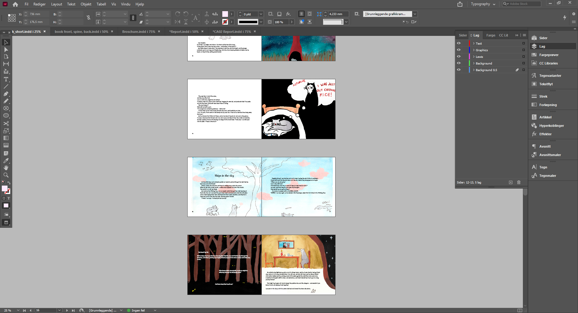Book pages in InDesign