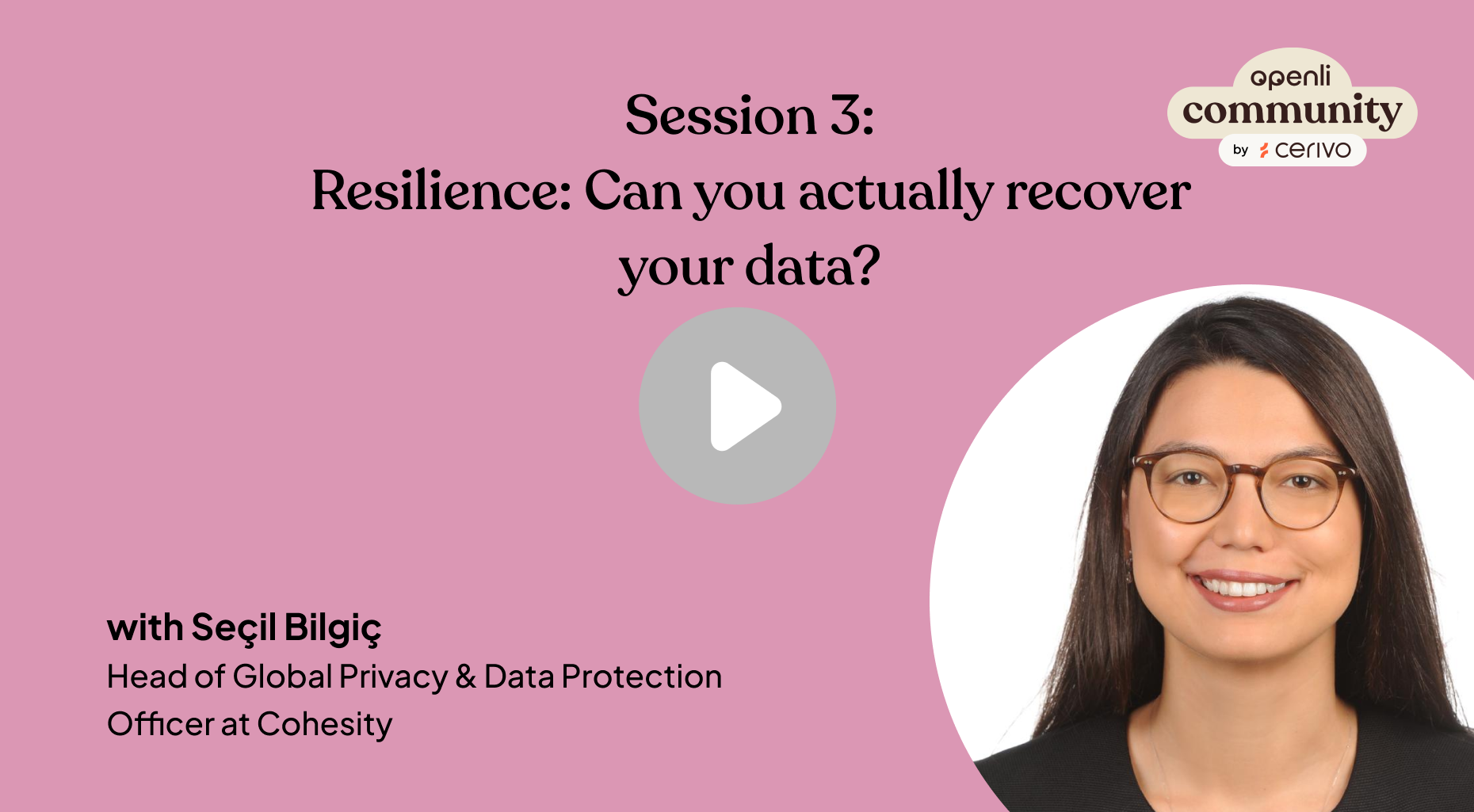 Resilience is about more than cyberattacks - that's why, in the third of our six Mini Masterclass sessions, Seçil Bilgiç introduces something we should all know: The 3-2-1 backup rule.
