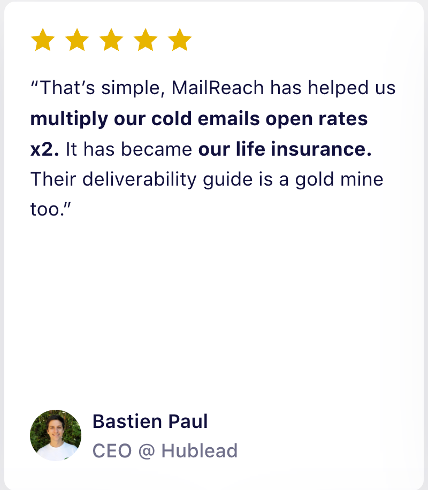 MailReach's customer review 