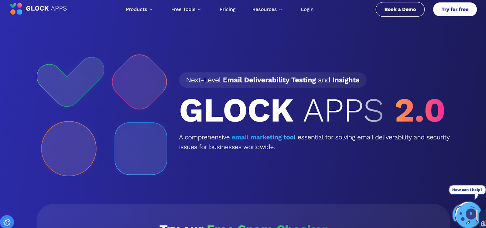 A snapshot of GlockApps’s webpage