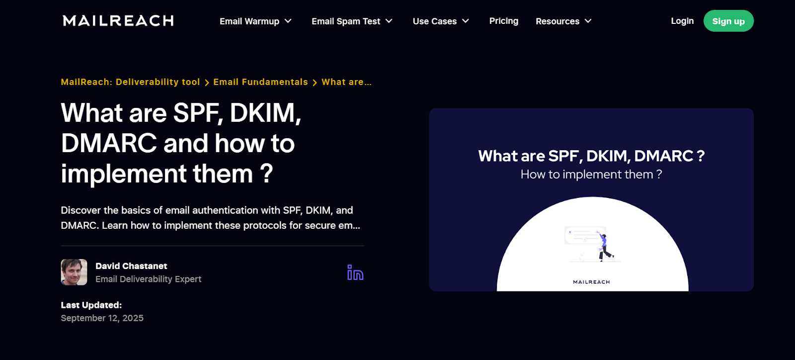 An image showing ways to implement SPF, DKIM & DMARC protocols