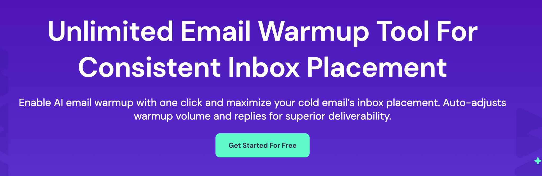 Screenshot of Smartlead Warmup homepage featuring email warm-up and workflow integration
