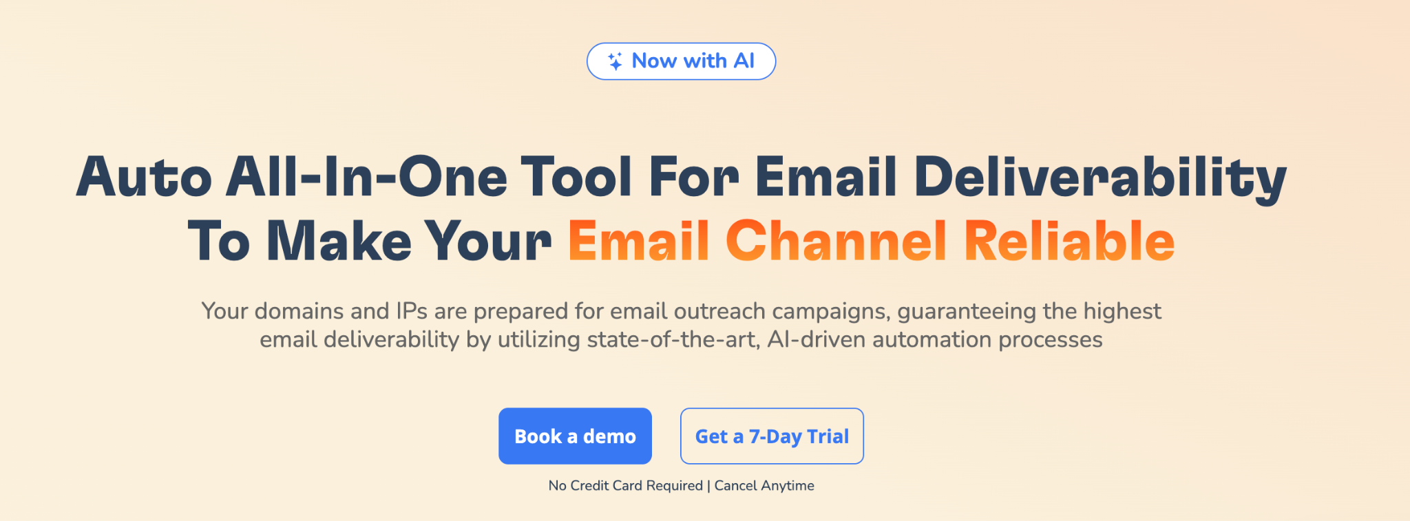 Screenshot of Warmy.io product showing its email warm-up features tailored for high-volume users