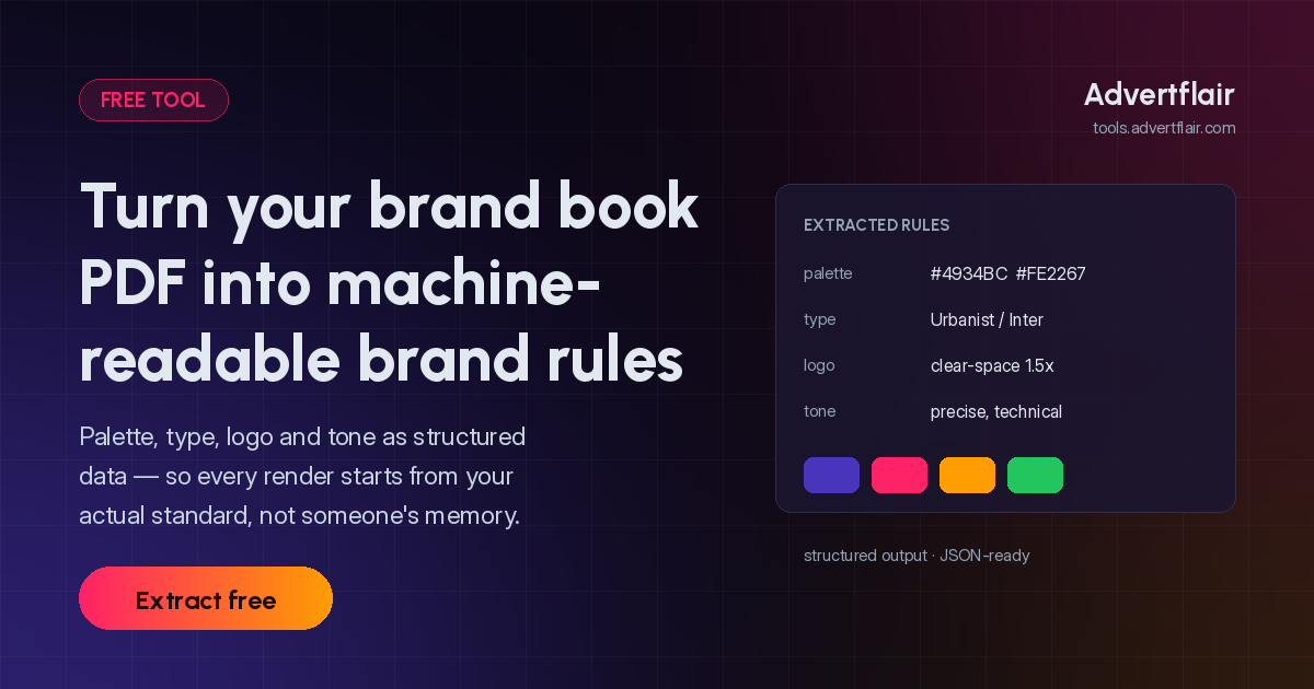 Turn Your Brand Book PDF Into Machine-Readable Brand Rules — Free