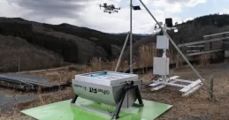 Drone dock for solar farm
