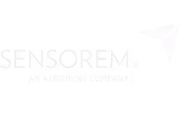 Sensorem logo with paper airplane.