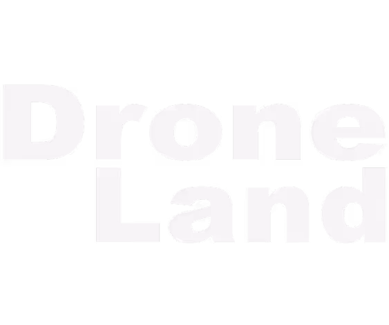 DroneLand logo, white text on black.