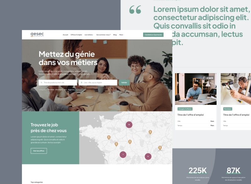 Creation of a job site on Webflow + Next.js