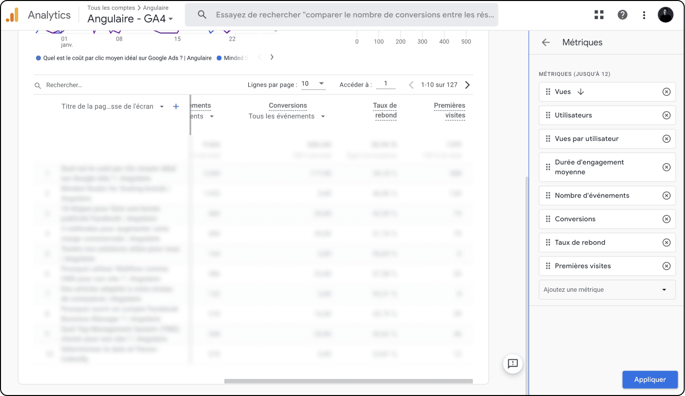google analytics 4 événements