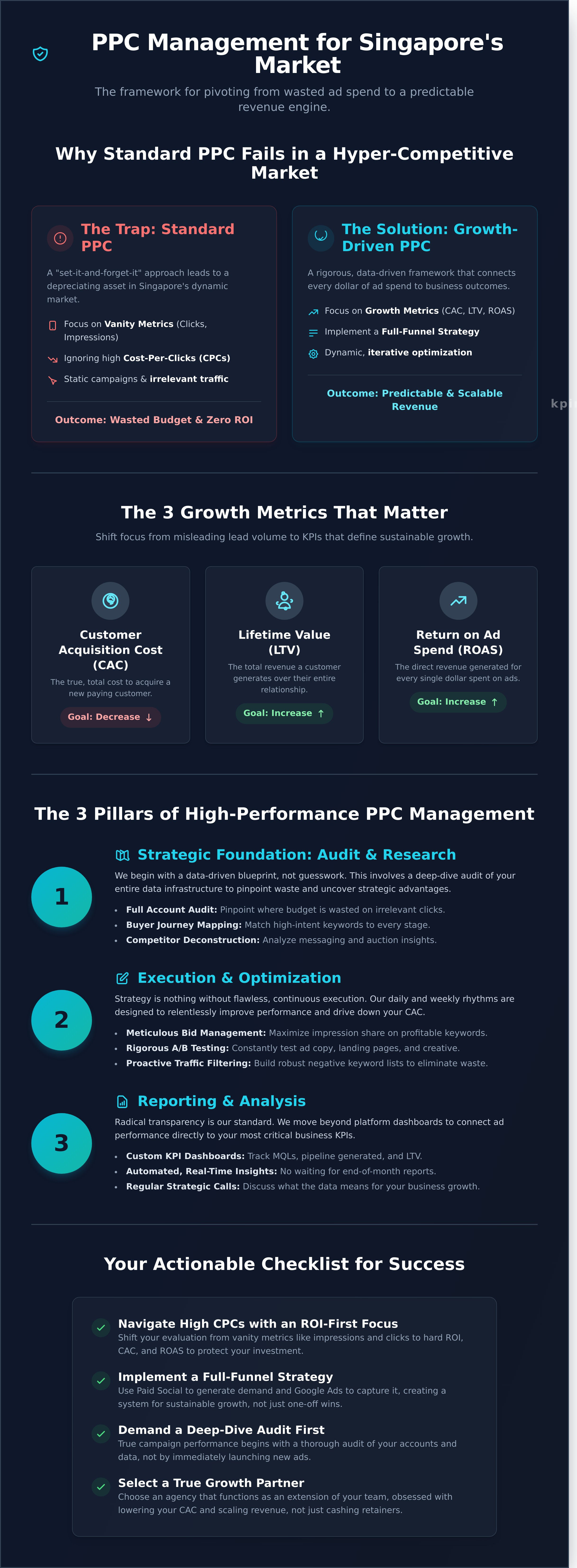 Ppc management services singapore infographic - visual guide