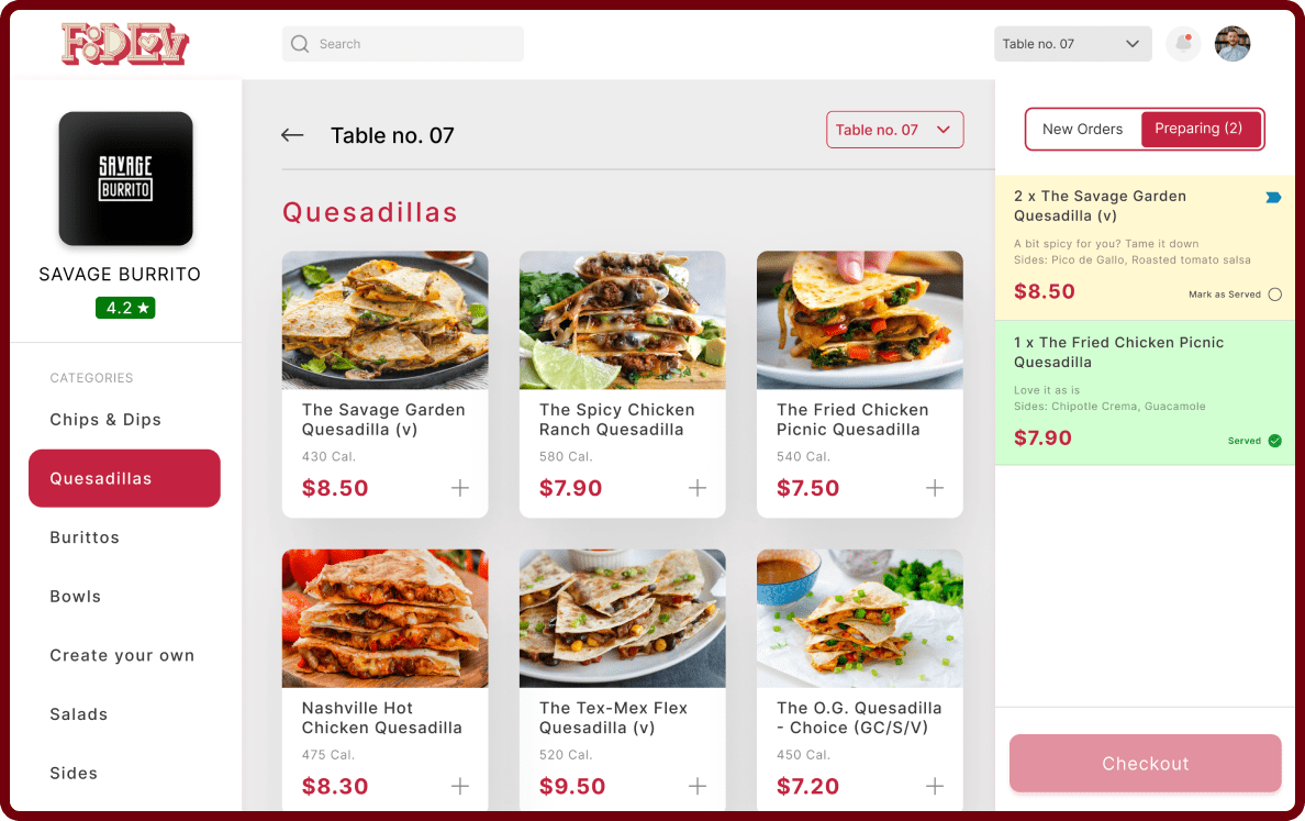 Point of Sale System Mockup