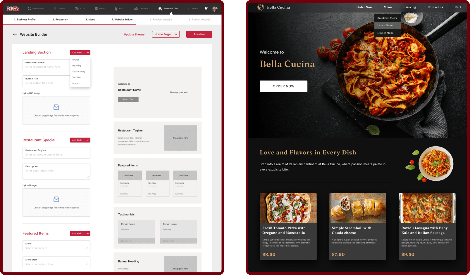 Website Builder Mockup