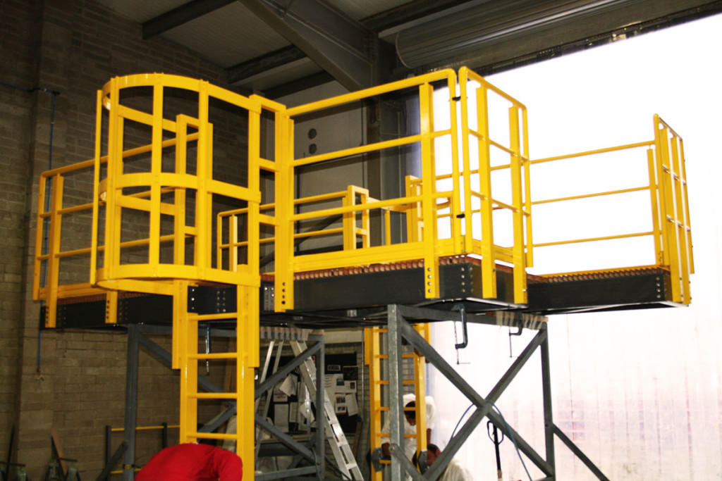 FRP industrial staircase and platform by FCI Composites