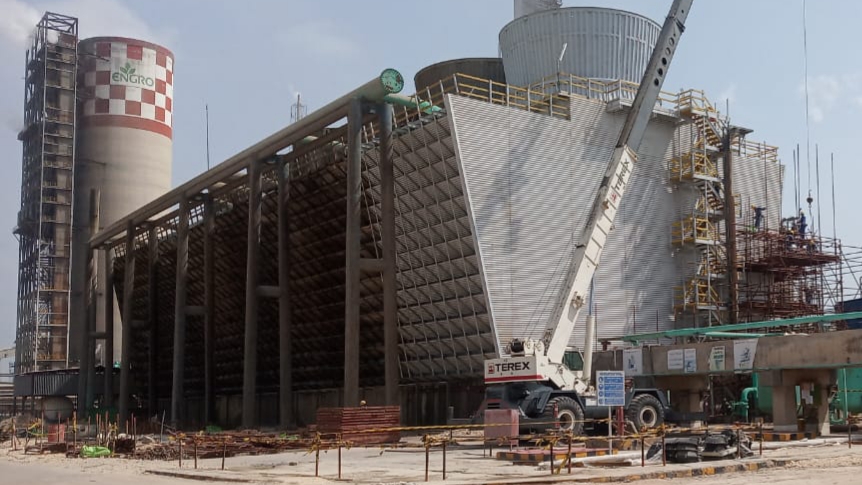 FCI Composites cooling tower field erected installation