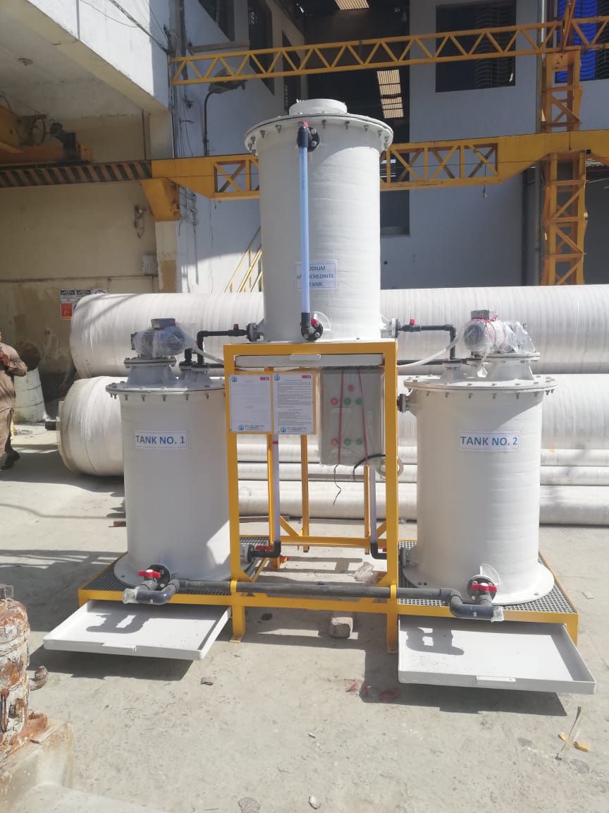 FRP tank for water treatment plant application