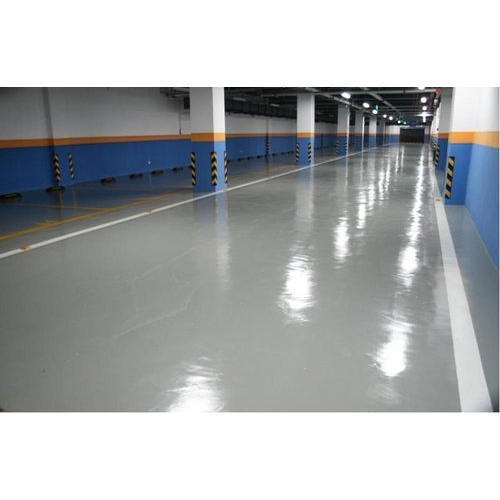 Epoxy floor coating surface finish for chemical plant