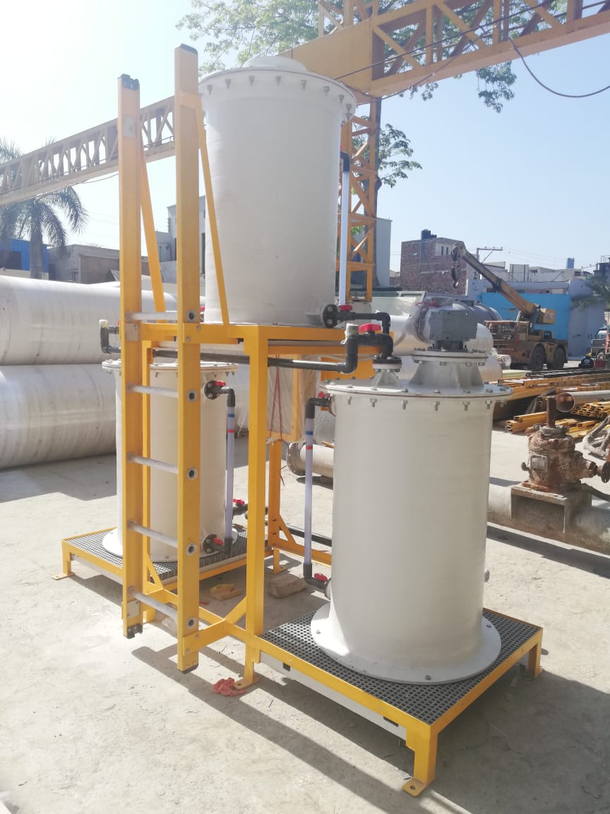 FRP clarifier for industrial waste water processing