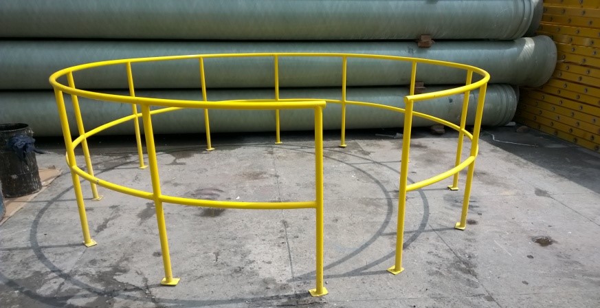 FRP elevated platform with anti-slip surface