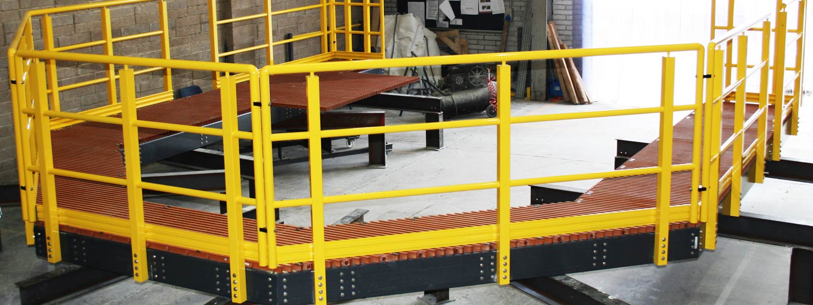 Fiberglass composite staircase for power industry applications