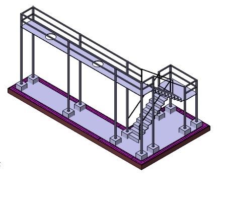 Custom FRP platform and staircase by FCI Composites Pakistan